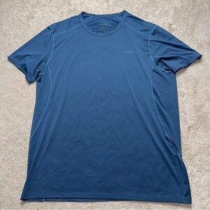 Patagonia Activewear T Shirt Crew Neck Mens XL Blue Casual Active Outdoor